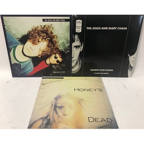 62 - JESUS AND MARY CHAIN LP RECORDS X 3. The albums here are entitled - Honey’s Dead - Barbed Wire Kisse... 