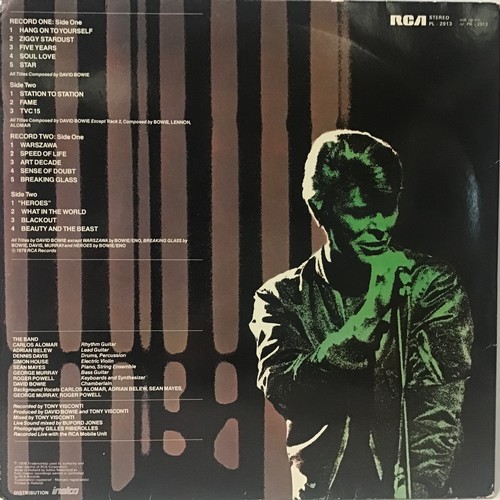 66 - DAVID BOWIE DOUBLE  LP ‘STAGE’. This is a Ex condition Double Album on the RCA Orange Dutch label No... 