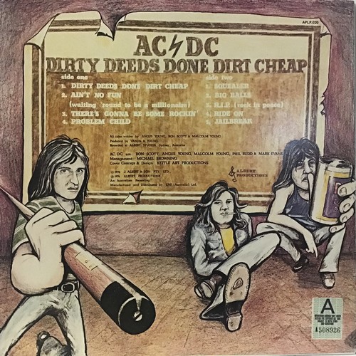 157 - AC/DC - ‘DIRTY DEEDS DONE DIRT CHEAP’ AUSTRALIAN VINYL ALBUM. Here on the Albert Label No. APLP-020 ... 
