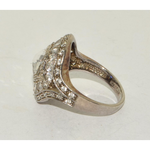 332 - A 925 silver statement ring Size P