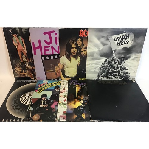 88 - CASE OF VARIOUS ROCK / POP RELATED VINYL ALBUMS. Artist's here include - Jethro Tull - Jimi Hendrix ... 