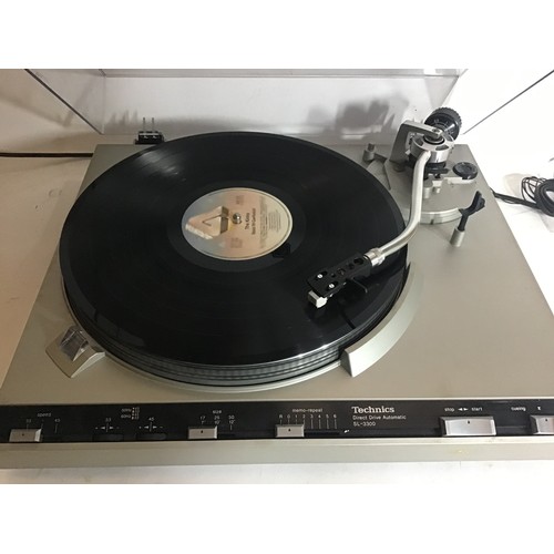 448 - TECHNICS DIRECT DRIVE TURNTABLE. Model No. SL-3300 complete with Audio Technica cartridge and Powers... 
