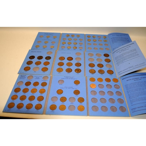 351 - A collection of GB coin collectors albums, part filled c/w with other coin related items and a silve... 