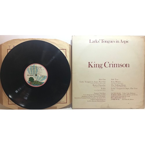 57 - KING CRIMSON VINYL LP RECORDS X 2. First We have on Pink rimmed Island ‘Larks Tongues In Aspik’ ILPS... 