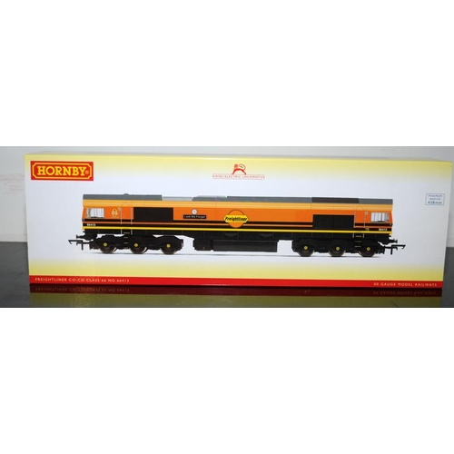 1058 - OO Gauge Hornby R3786 Freightliner Co-Co Class 66 66413 Locomotive. Boxed