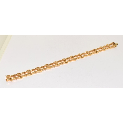 64 - 18ct gold articulated fancy link bracelet stamped 750 length 20cm 14g