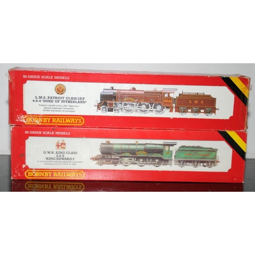 1089 - OO Gauge Hornby R357 LMS 4-6-0 Patriot Loco c/w R078 GWR 4-6-0 King Edward I Loco. Both boxed, boxes... 