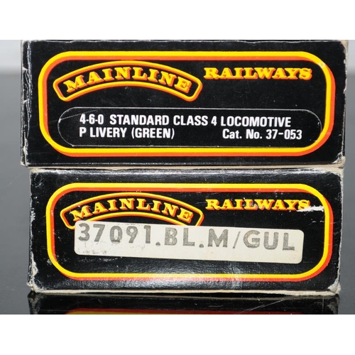 1090 - OO Gauge Palitoy Mainline Railways 4-6-0 Standard Class Locomotive P Livery Green ref:37-053 c/w LMS... 