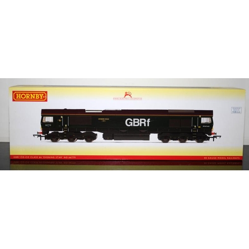 1106 - OO Gauge Hornby R3747 GBRf Co-Co Class 66 Evening Star 66779. Boxed