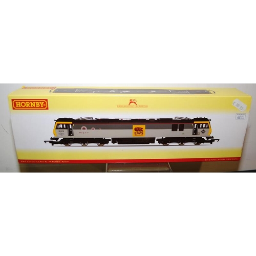 1158 - OO Gauge Hornby R3347 EWS Class 92 Locomotive Wagner 92019. Boxed