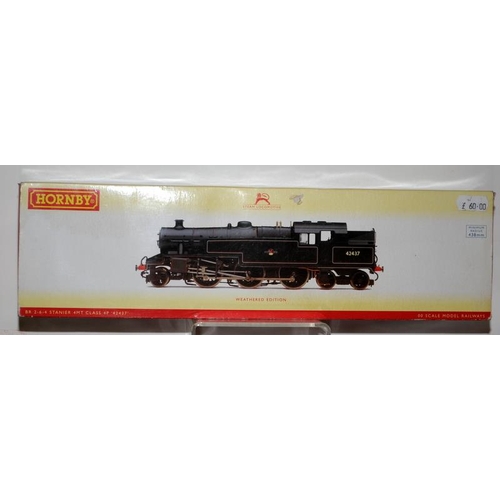 1190 - OO Gauge Hornby R2637 BR Stanier 4MT 2-6-4T Class 4P 42437 Weathered Edition. Boxed