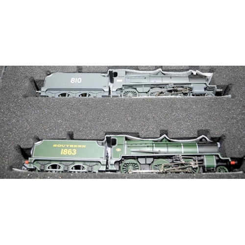 1185 - Bachmann OO Gauge limited edition set comprising 2 x N Class Locomotives, 1863 Southern Railways and... 