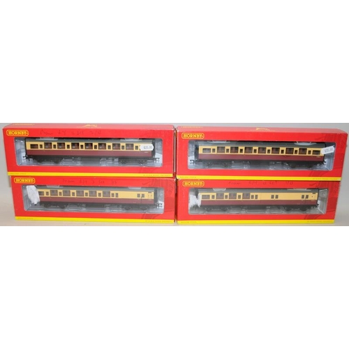1075 - Hornby OO Gauge BR Maunsell Coaches inc R4343A, R4343B, R4346A and R4349B. All boxed