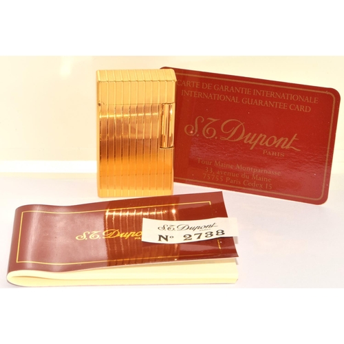 89 - S.J.Dupont Paris boxed gents lighter with corresponding paperwork and full marked up registration to... 