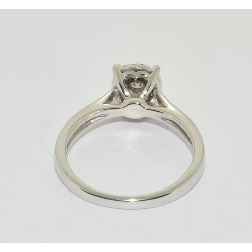 36 - 18ct white gold Diamond solitaire ring H/M as 0.25ct size O