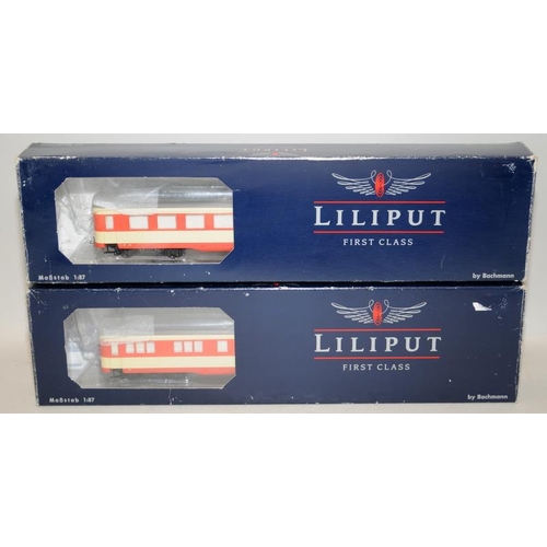 1132 - HO Gauge Liliput First Class Rolling Stock, 2 x L383605 carriages, boxed.