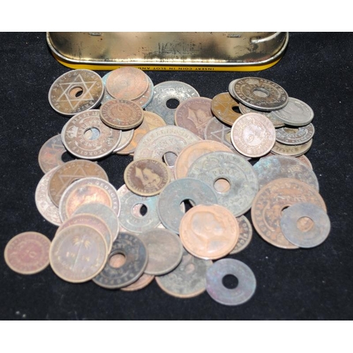 289 - A box containing a quantity of world coins to sort