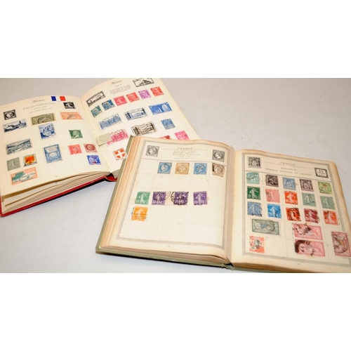 298 - Two schoolboy stamp albums containing a nice collection including early stamps