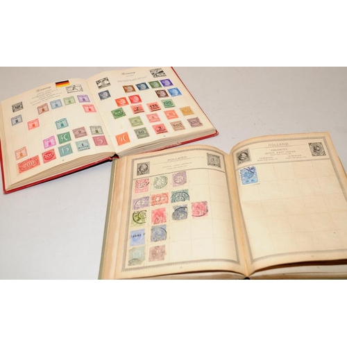 298 - Two schoolboy stamp albums containing a nice collection including early stamps