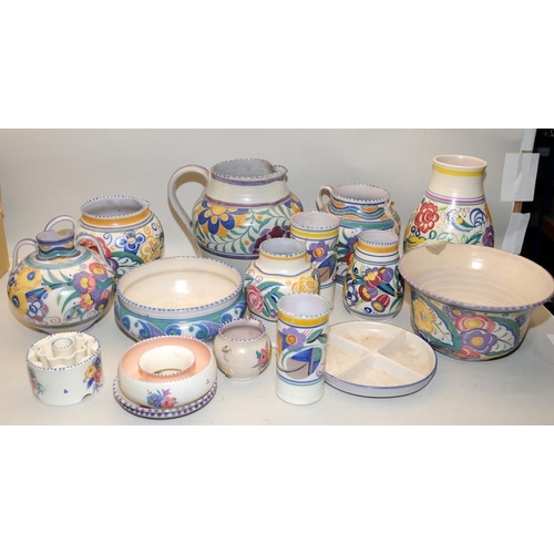 245 - Poole Pottery qty of pieces to include early Carter Stabler Adams traditional pieces, a number of pi... 