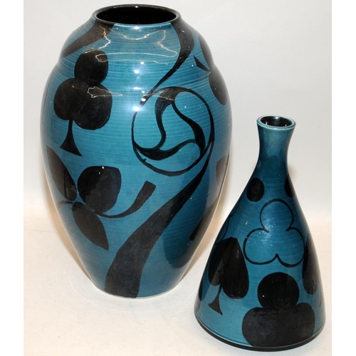 239 - Three pieces of Poole Pottery Studio Ware, Two signed by Sean Flint. Largest piece 30cms tall