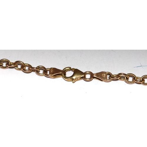 417 - 9ct Gold Bracelet with Precious Stone Charms