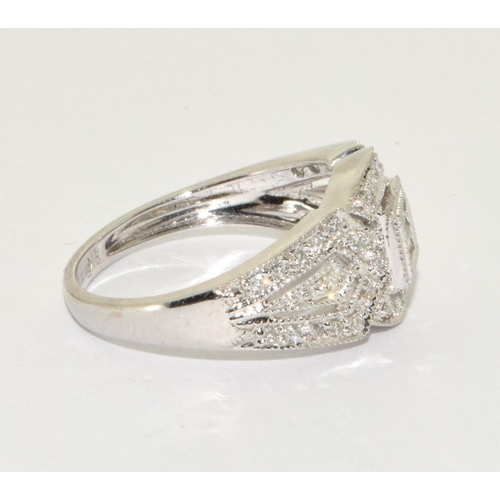 136 - A 75 point Diamond ring Size L