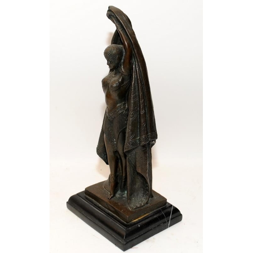 228 - Signed after D H Chiparus (1886-1947) Bronze 'Antinea' dancing girl, Signed alongside Edinbon (?) ga... 