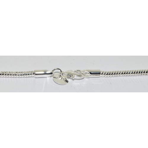 315 - A 925 silver snake chain 24