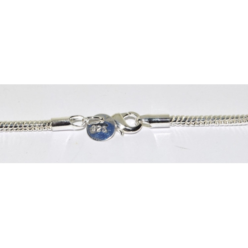 275 - 925 silver snake chain, 24