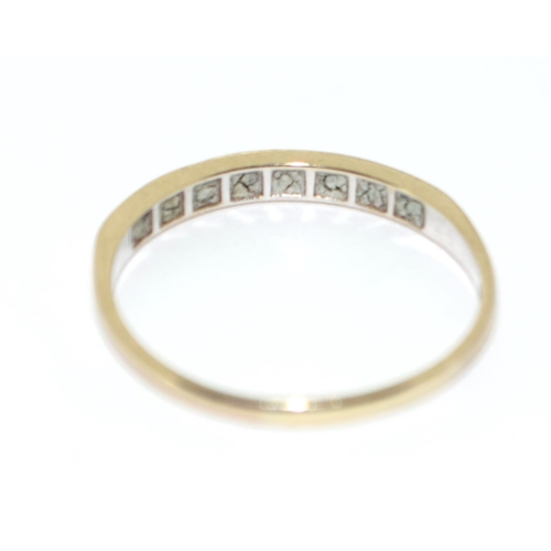 461 - 18ct half diamond eternity ring Size W