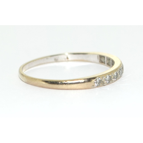 461 - 18ct half diamond eternity ring Size W