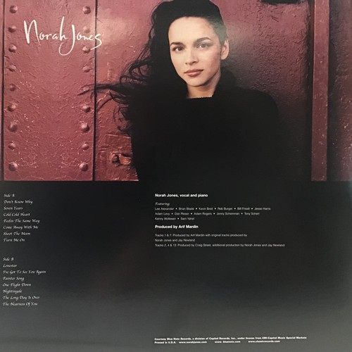 119 - NORAH JONES 'COME AWAY WITH ME' 2002 AUDIOPHILE 200g VINYL LP. 2002 Classic Records JP 5004 issue  o... 