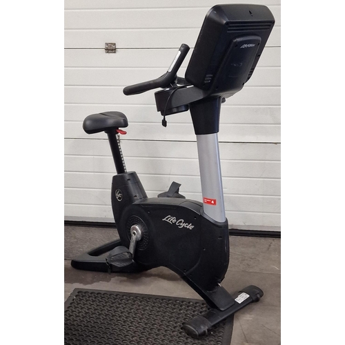 232 - Life Cycle professional gym training bike with adjustable sea seating position and cables