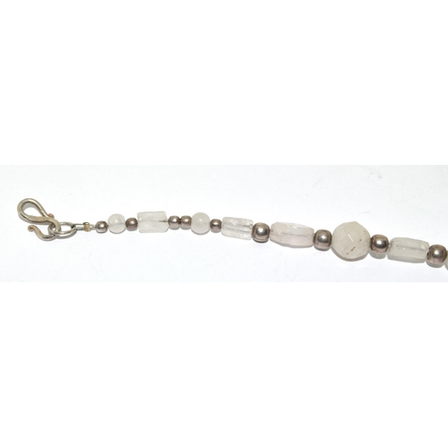 349 - 925 silver beaded bracelet