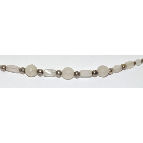 349 - 925 silver beaded bracelet