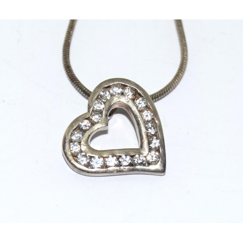 329 - 925 silver heart necklace pendant