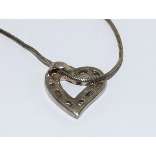 329 - 925 silver heart necklace pendant