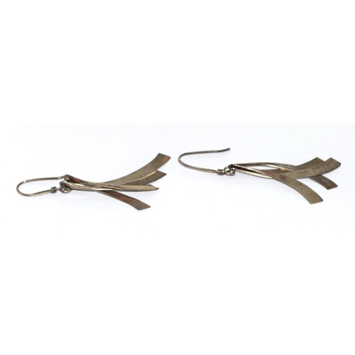 364 - 925 silver designer cut out drop earrings