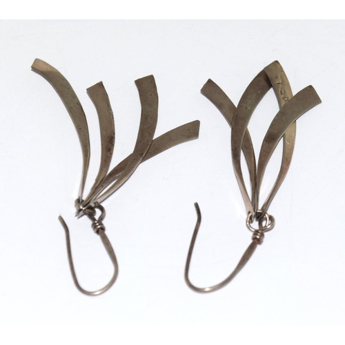 364 - 925 silver designer cut out drop earrings