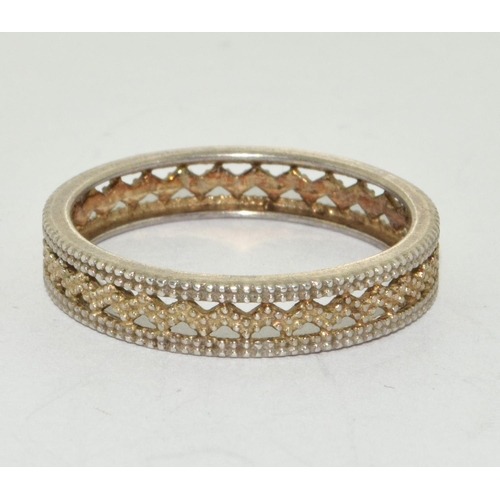 212 - 925 silver eternity ring size V