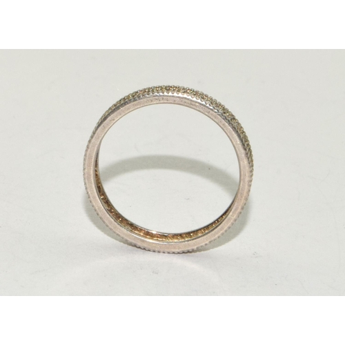 212 - 925 silver eternity ring size V