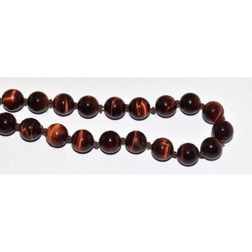 229 - Tigers Eye necklace 72cm long