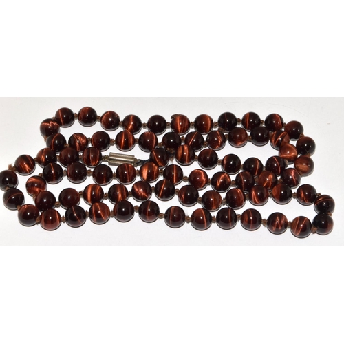 229 - Tigers Eye necklace 72cm long