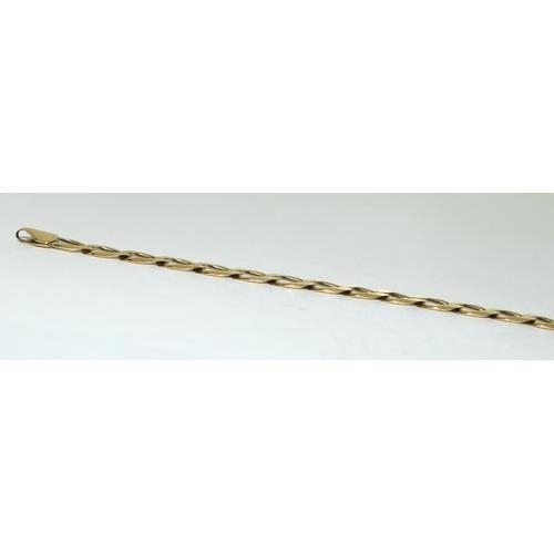 217 - A 9ct Gold Figaro Bracelet. 6g