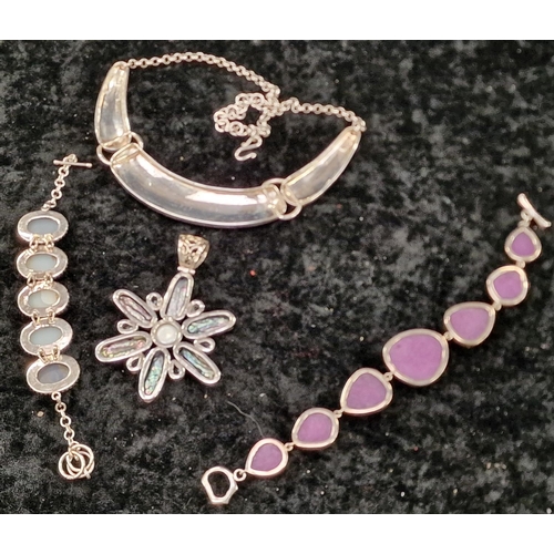 370 - Mixed 925 silver jewellery to include Amethyst