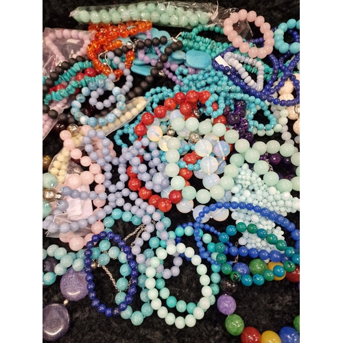 426 - Large quantity of beaded necklaces and bracelets to include Turquoise , etc