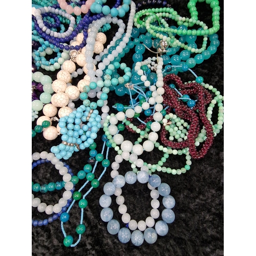 426 - Large quantity of beaded necklaces and bracelets to include Turquoise , etc