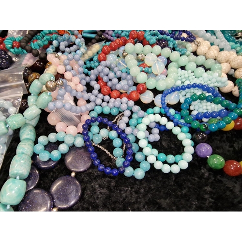 426 - Large quantity of beaded necklaces and bracelets to include Turquoise , etc