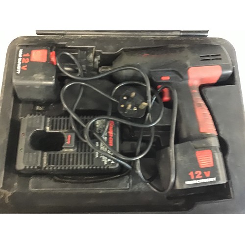 39 - Snap On impact wrench model No. CTU350 complete with charger plus 2 batteries and case.